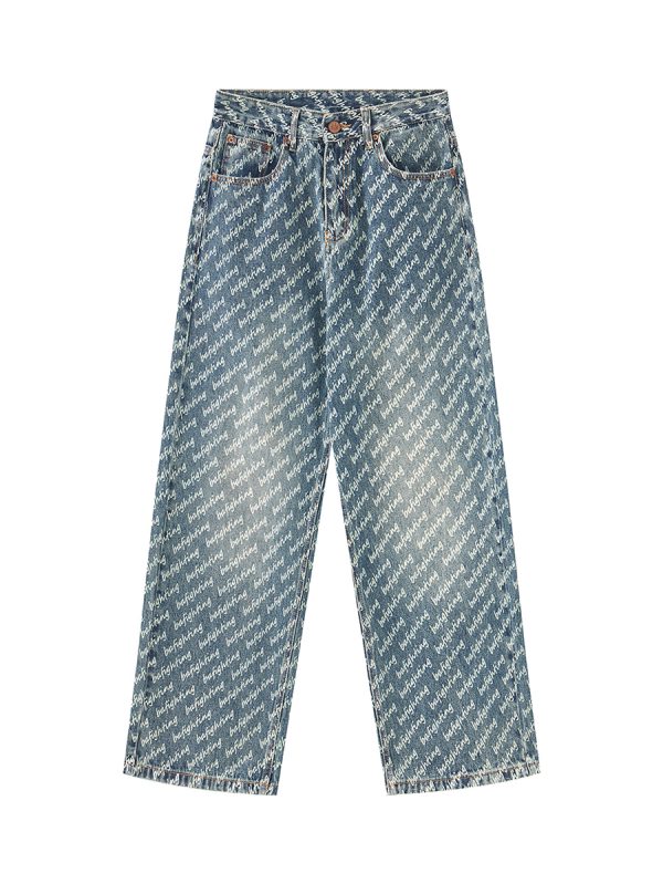 1788833758209203.jpg H3816 Men's 13.7 OZ All‑Over Printing Loose Straight Denim Jeans