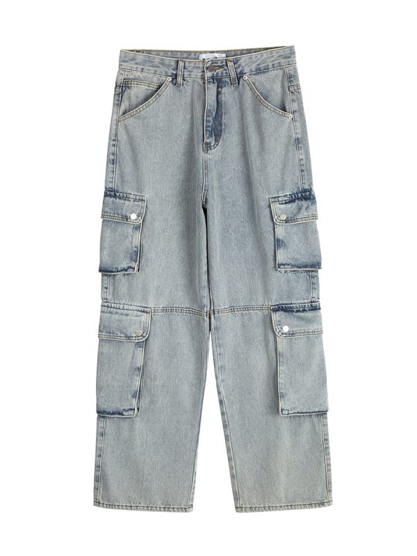 1788834102289075.jpg 8557 Men's 14.2 OZ Vintage Light Wash Cargo Baggy Jeans