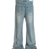 FJ063 Men's 12.8 OZ Light Stone Wash Commuter Style Bootcut Jeans