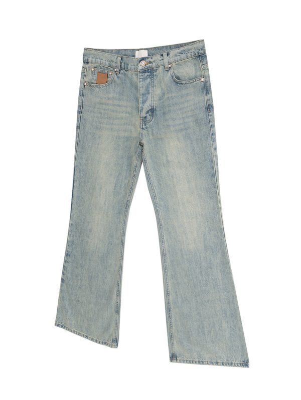 1788834644632537.jpeg TJ126 Men's 13.6 OZ Mud Vintage Wash Bootcut Jeans