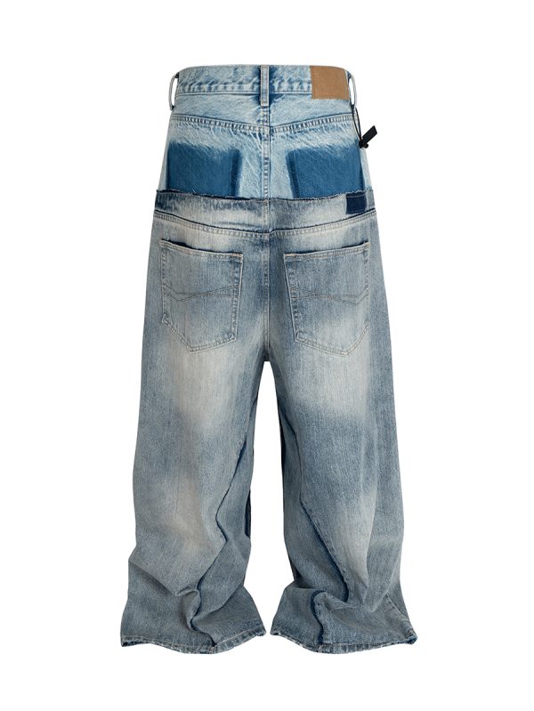1788834703504122.jpg MJ016 Men's 15.5 OZ Y2K Baggy Double Waist Wide Leg Patchwork Jeans