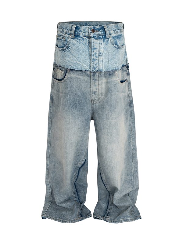 1788834718566053.jpg MJ016 Men's 15.5 OZ Y2K Baggy Double Waist Wide Leg Patchwork Jeans