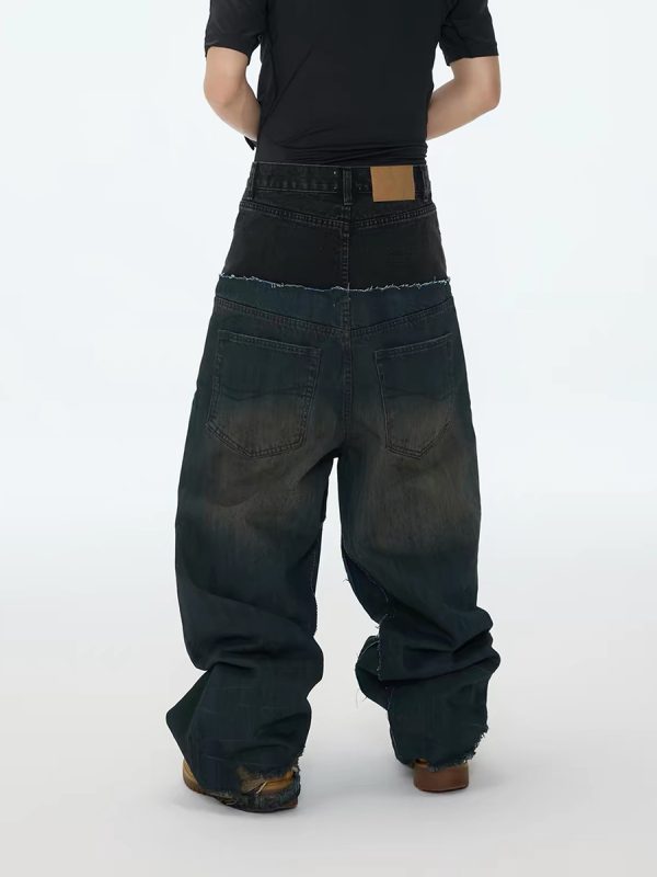 1788834822621053.jpg MJ016 Men's 15.5 OZ Y2K Baggy Double Waist Wide Leg Patchwork Jeans