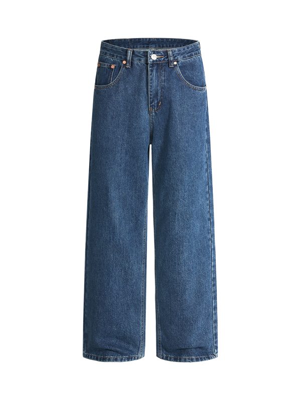 1788835078330612.jpg 6823 Men's 11.8 OZ Cleanfit Stone Wash Relaxed Straight Jeans
