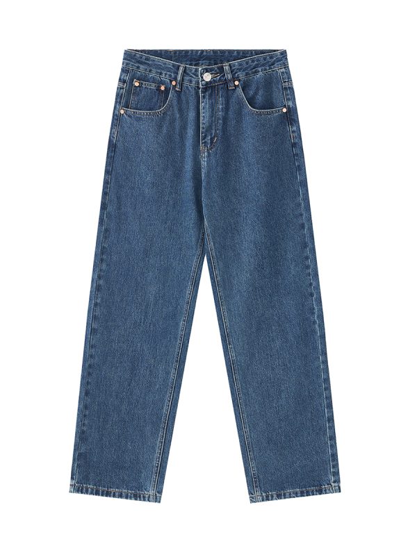 1788835092896577.jpg 6823 Men's 11.8 OZ Cleanfit Stone Wash Relaxed Straight Jeans