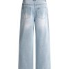 H3825 Men's 12.2 OZ High Rise Vintage Enzyme Stone Wash Ripped Jeans