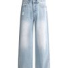 H3825 Men's 12.2 OZ High Rise Vintage Enzyme Stone Wash Ripped Jeans