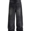 1788835662797578.jpg FJ067 Men's Enzyme Stone Wash Charcoal Black Baggy Jeans