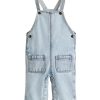 Baby Girls 9 OZ Lyocell Bib Denim Overalls