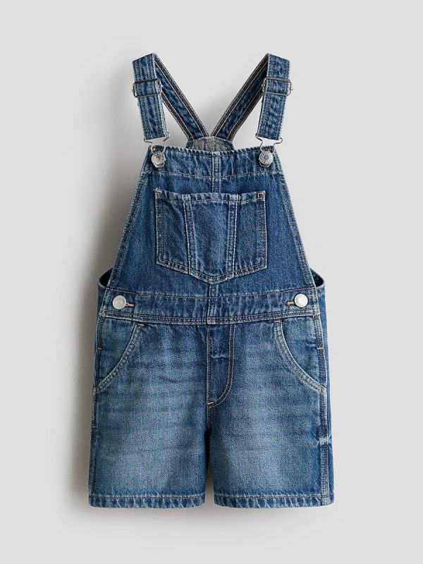 HMKD036  Denim Overall Shorts  Cotton 100%  2-8