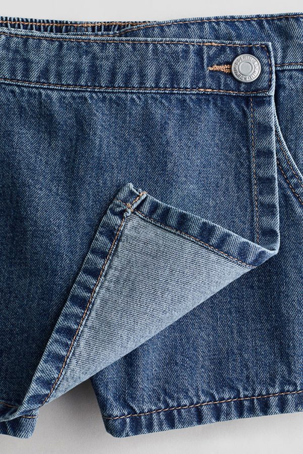 HMKD039  Denim Wrap Skort  Cotton 100%  2-8