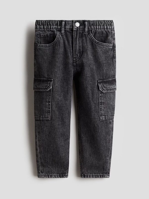 HMKD014  Relaxed Tapered Fit Jeans  Cotton 100%