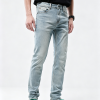JK0351  Men's  Pale Light Bleach Stone Wash Slightly Tapered Jeans