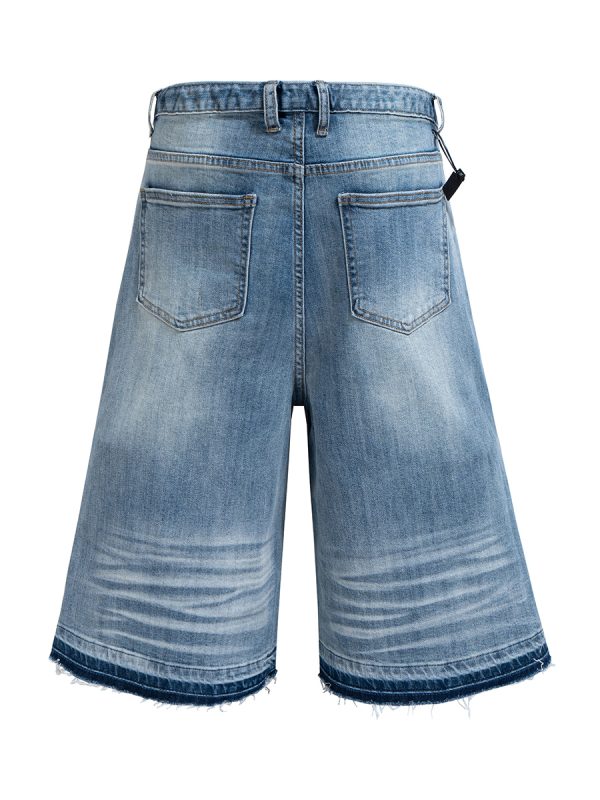 1790071318130708.jpg TJ177 Men's 12.5 OZ Baggy Loose Destroyed Ripped Raw Hem Capri Cropped Jeans