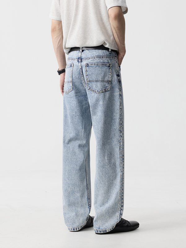 1790102002274889.jpg 19911 Men's 13 OZ Relaxed Straight Acid Snow Wash Beaded Jeans
