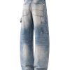 1790152692466822.jpg JK9683-1 Men's 14.8 OZ Cargo Raw Hem Loose Straight Carpenter Jeans