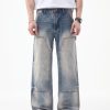 1790152725415481.jpg JK9683-1 Men's 14.8 OZ Cargo Raw Hem Loose Straight Carpenter Jeans