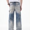 1790152736554455.jpg JK9683-1 Men's 14.8 OZ Cargo Raw Hem Loose Straight Carpenter Jeans