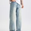 DZ2017  Men's 11.8 OZ Light Vintage Faded Wash Regular Straight Jeans