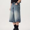 7033  Men's 11.8 OZ Baggy Wide Leg 7/10 Length Denim Capris Jeans