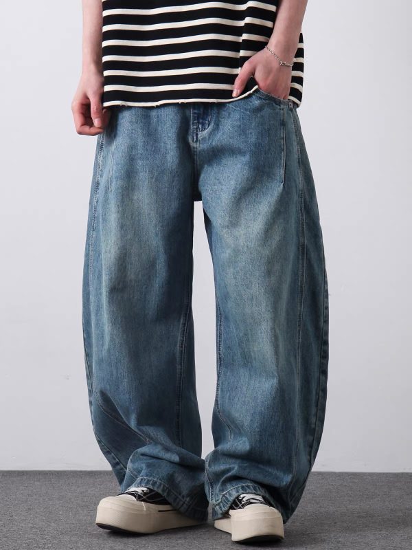 1790969432199215.jpg PL2268 Men's 12.8 OZ Vintage Light Wash Baggy Balloon Jeans