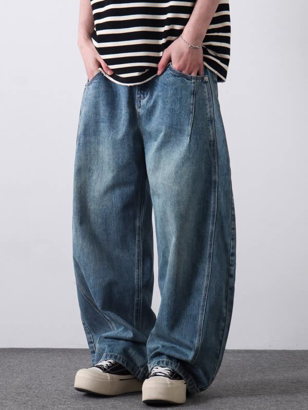 1790969438103086.jpg PL2268 Men's 12.8 OZ Vintage Light Wash Baggy Balloon Jeans