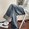 1791428757448619.jpg LL693R1 Men's 11 OZ Elastic Waist Winter Fox Fleece Lined Jeans