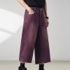 721  Men's Dyed Back‑half Elastic Waistband 8/10 Length Cropped Jeans